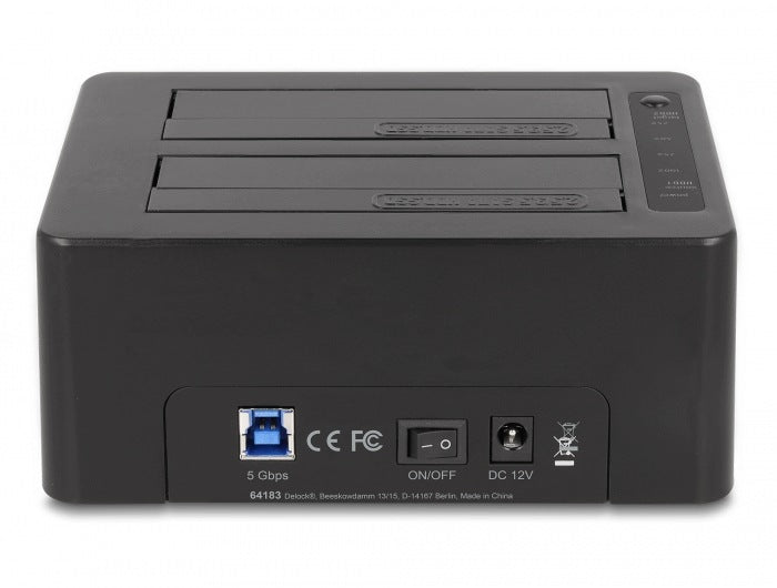 Dual USB to 2x HDD/SSD SATA USB Delock 64183 Docking Station Manufacturer code 64183