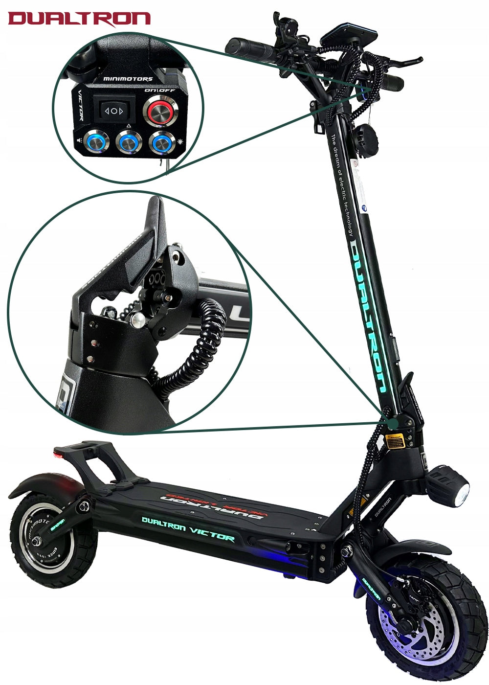 Dualtron Victor Limited Electric Scooter 60V35Ah Battery APP Version Weight 30 kg
