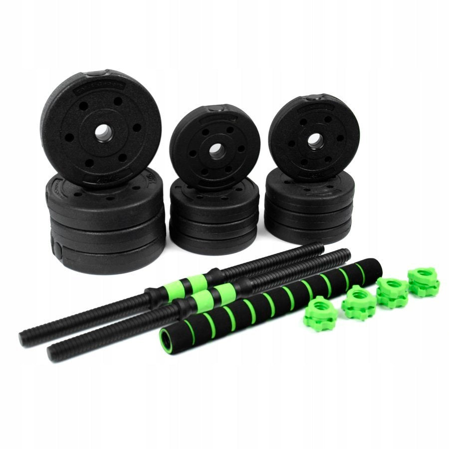 Dumbbells set 2x10 kg with connecting rod for barbell adjustable load Brand SMJ Sport