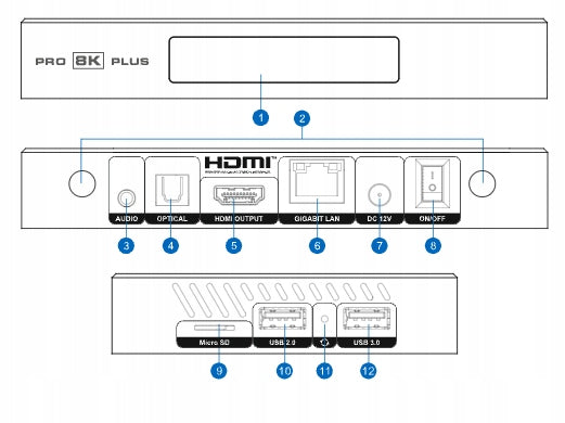 Dune HD Pro 8K Plus 8K AV1 HDR10+ Dolby Vision 8GB/64GB Network Player Manufacturer code 188B001W01-DN401