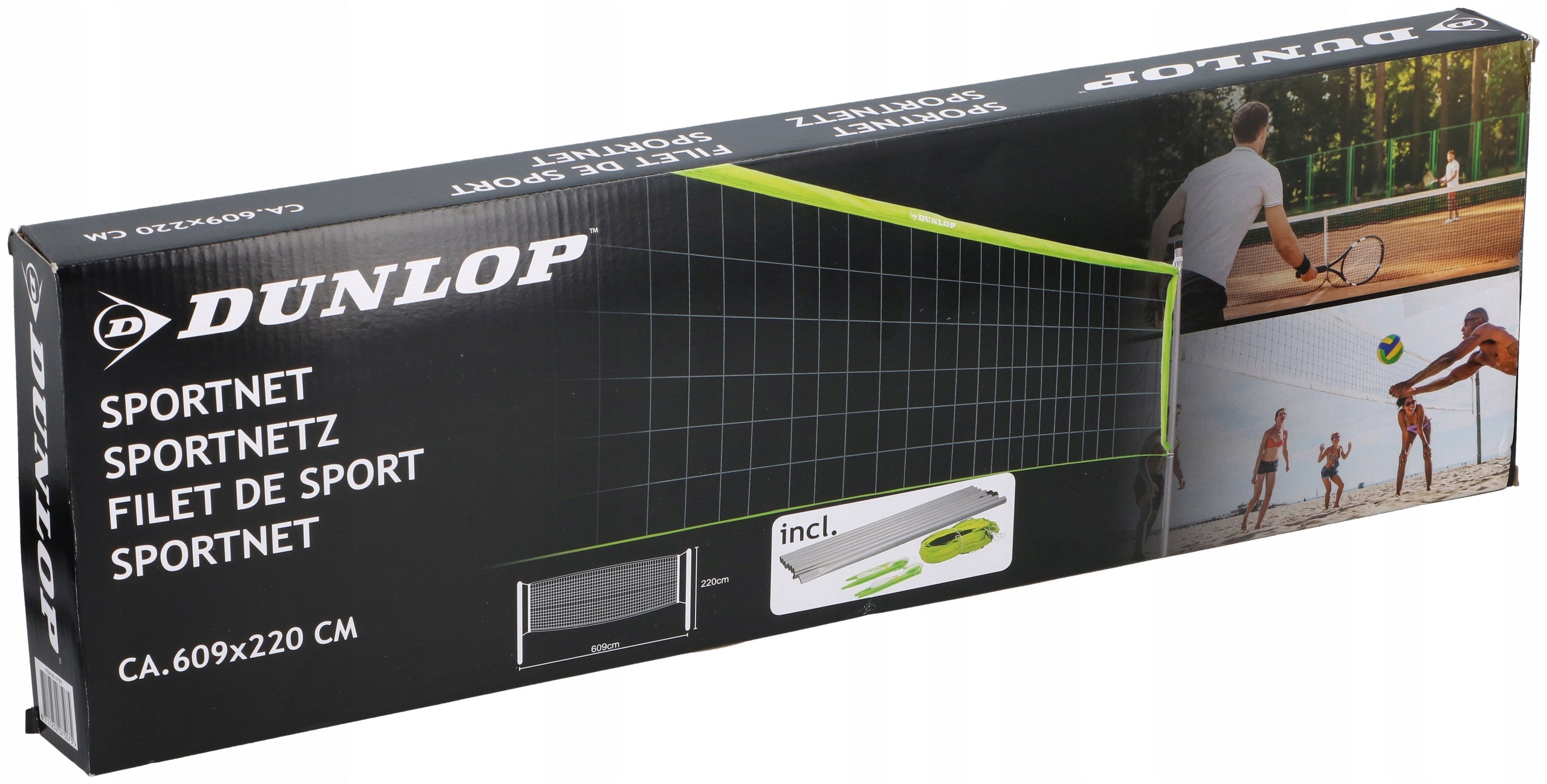 Dunlop folding sports net for badminton volleyball tennis 609x22 Packaging status original