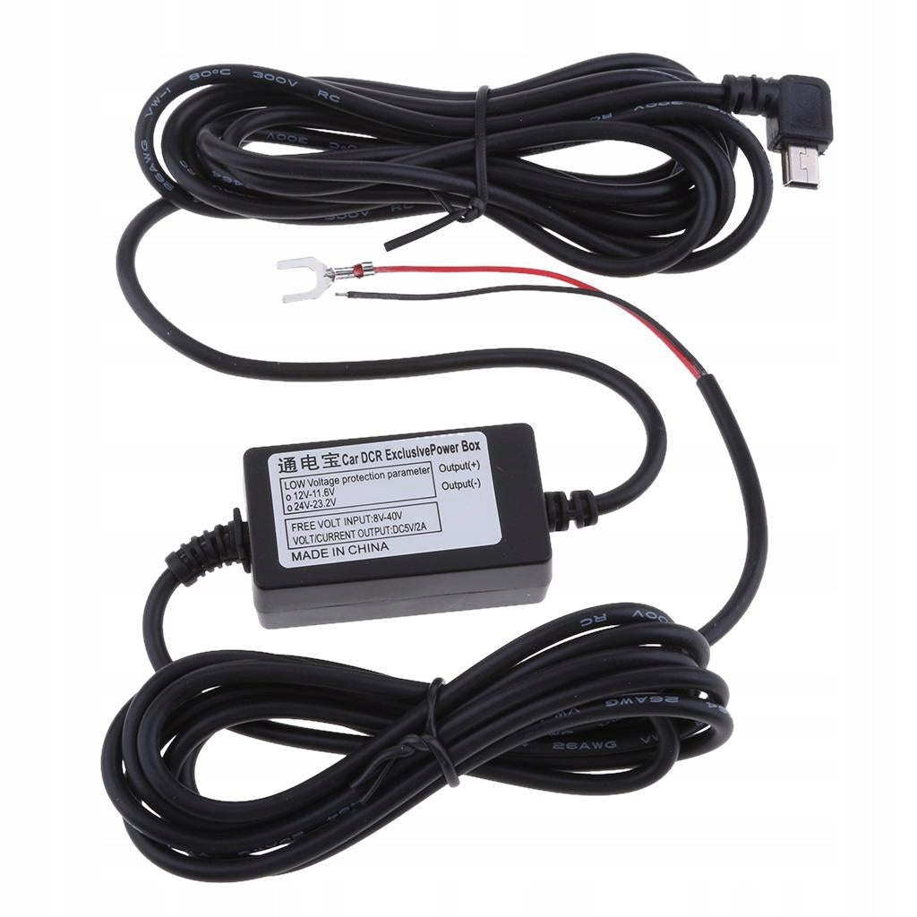 Durable 8/36V to 5V 3A Car Cam Hardwire Kit Mini USB Left Bend Head Brand no brand