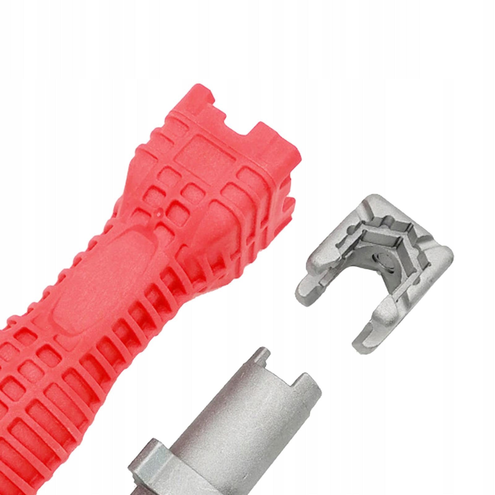 Durable Faucet Sink Installer Tool Faucet Wrench dual head square red Packaging status original