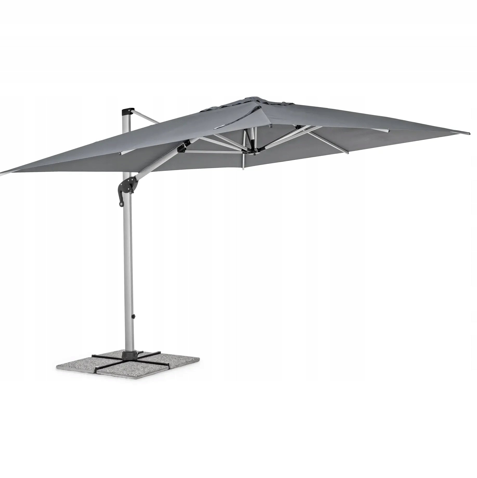 Durable Rectangular Garden Umbrella Bolzano Ibis 300x400 Grey Homms