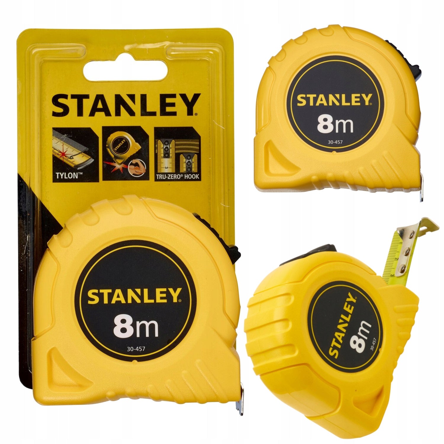 Durable STANLEY TYLON 8m Rolling Measure
