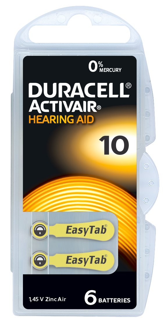 Duracell 10 Hg0 Hearing Aid Batteries x60 Packaging status original