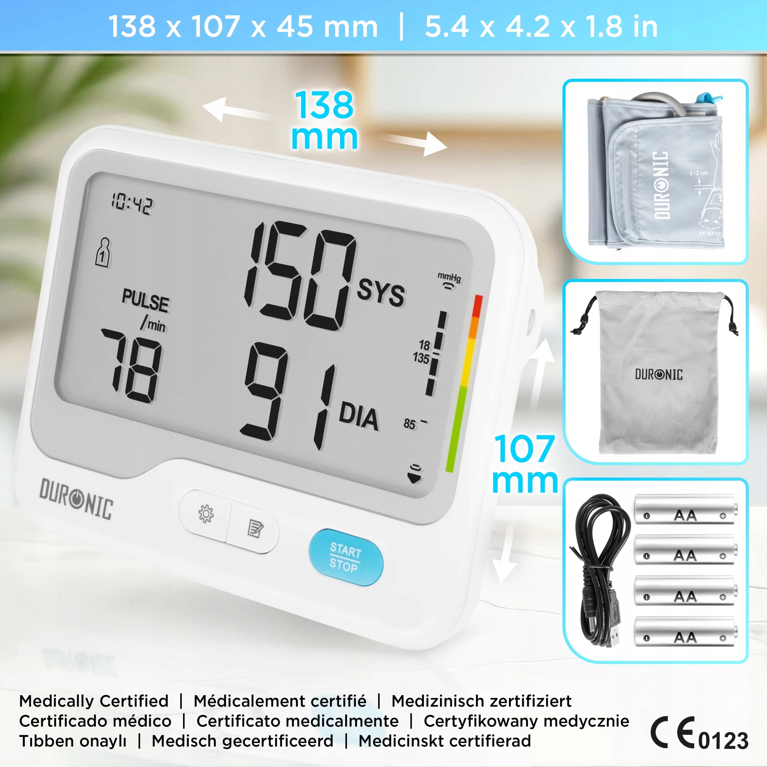 Duronic BPM125 Shoulder blood pressure monitor automatic pressure monitor Packaging status original