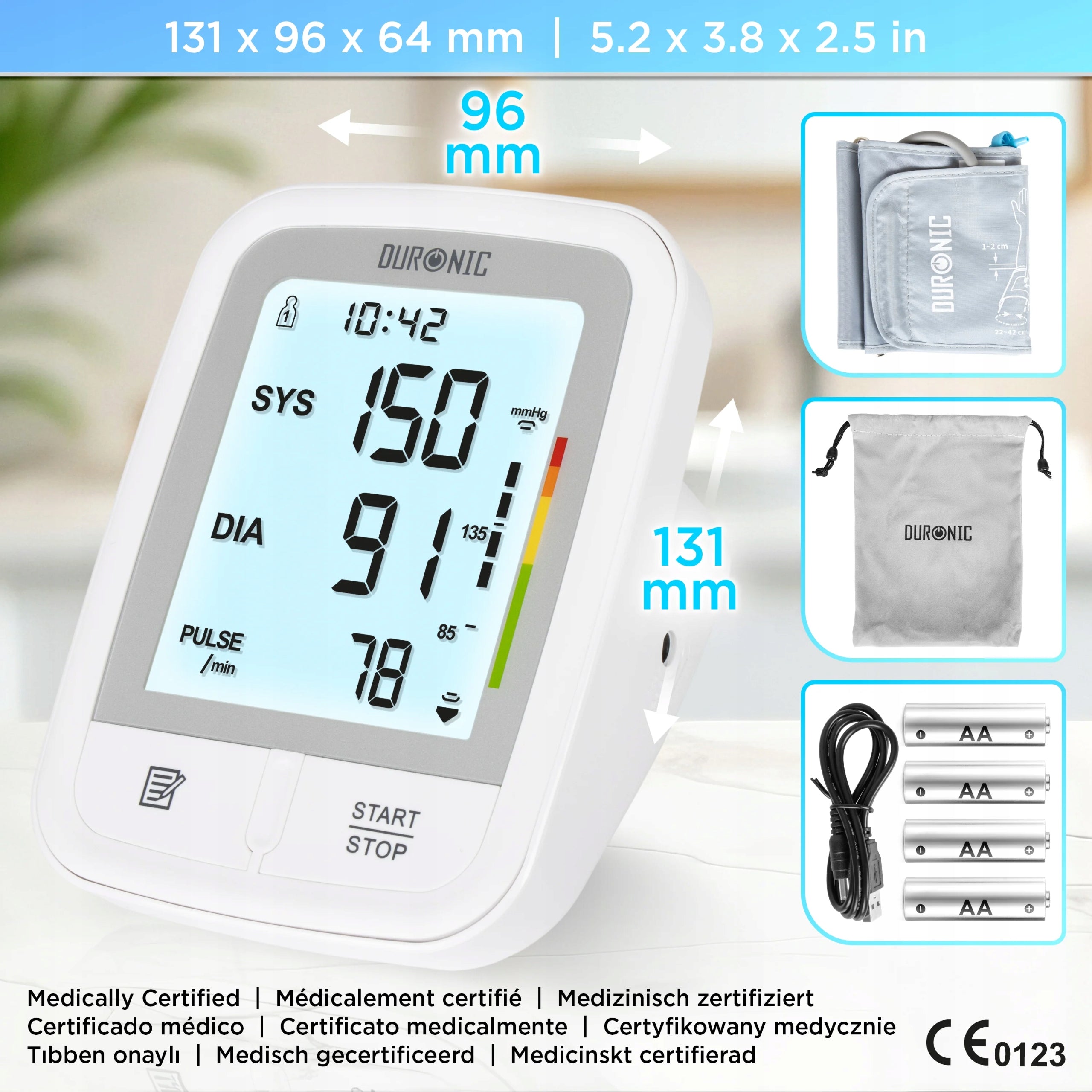 Duronic BPM95 Shoulder blood pressure monitor electronic pressure monitor Medical device yes