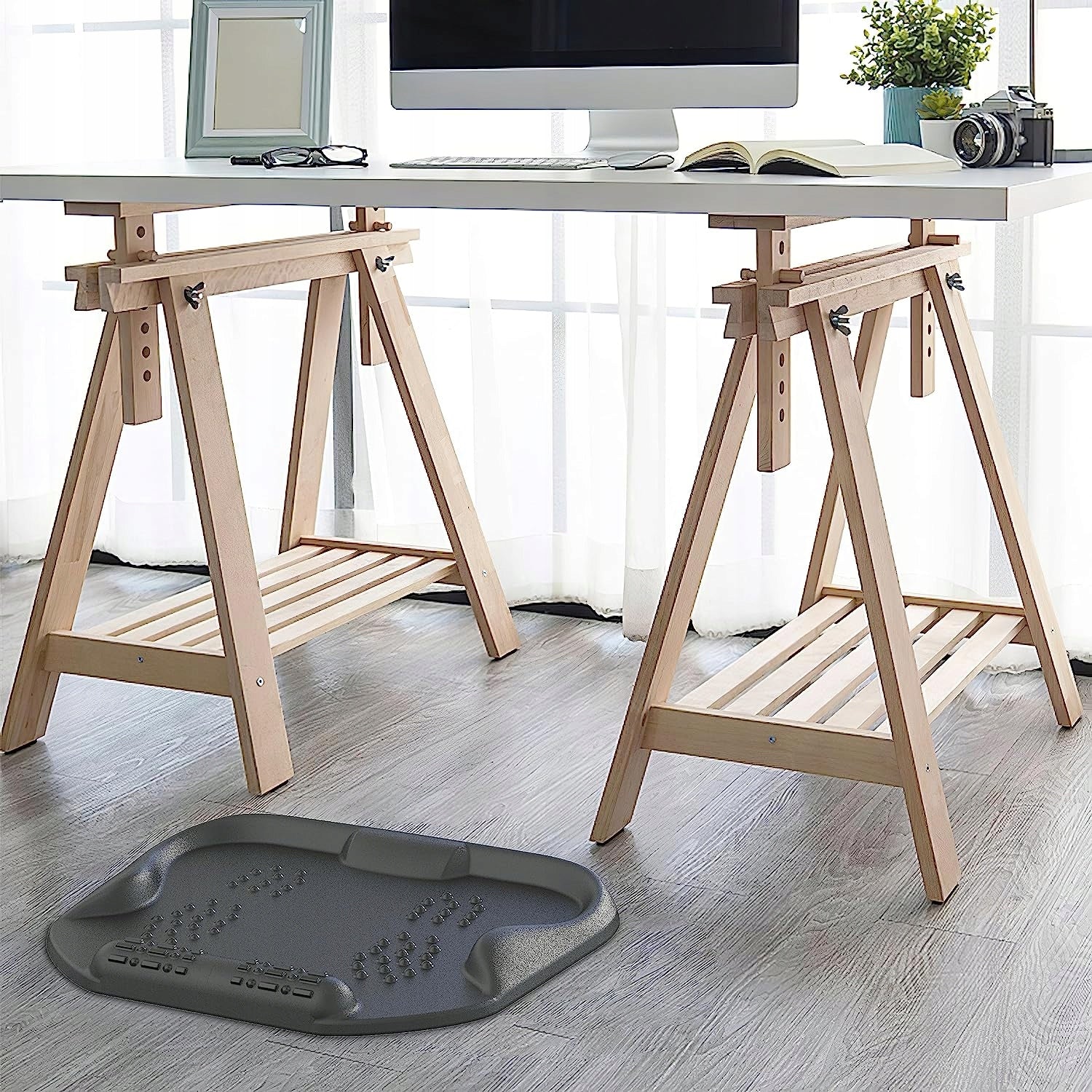 Duronic FT01 Anti-Fatigue Mat Footrest Floor Mat with Massage Points Product width 68 cm