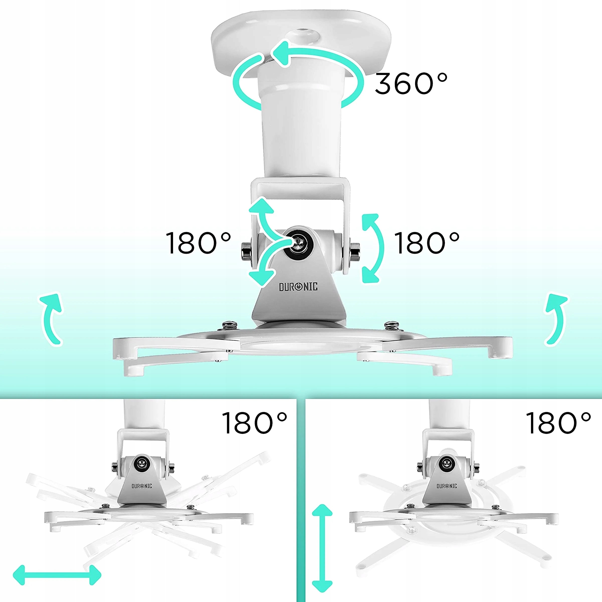 Duronic PB07XB Projector holder universal white up to 10 kg Brand Duronic
