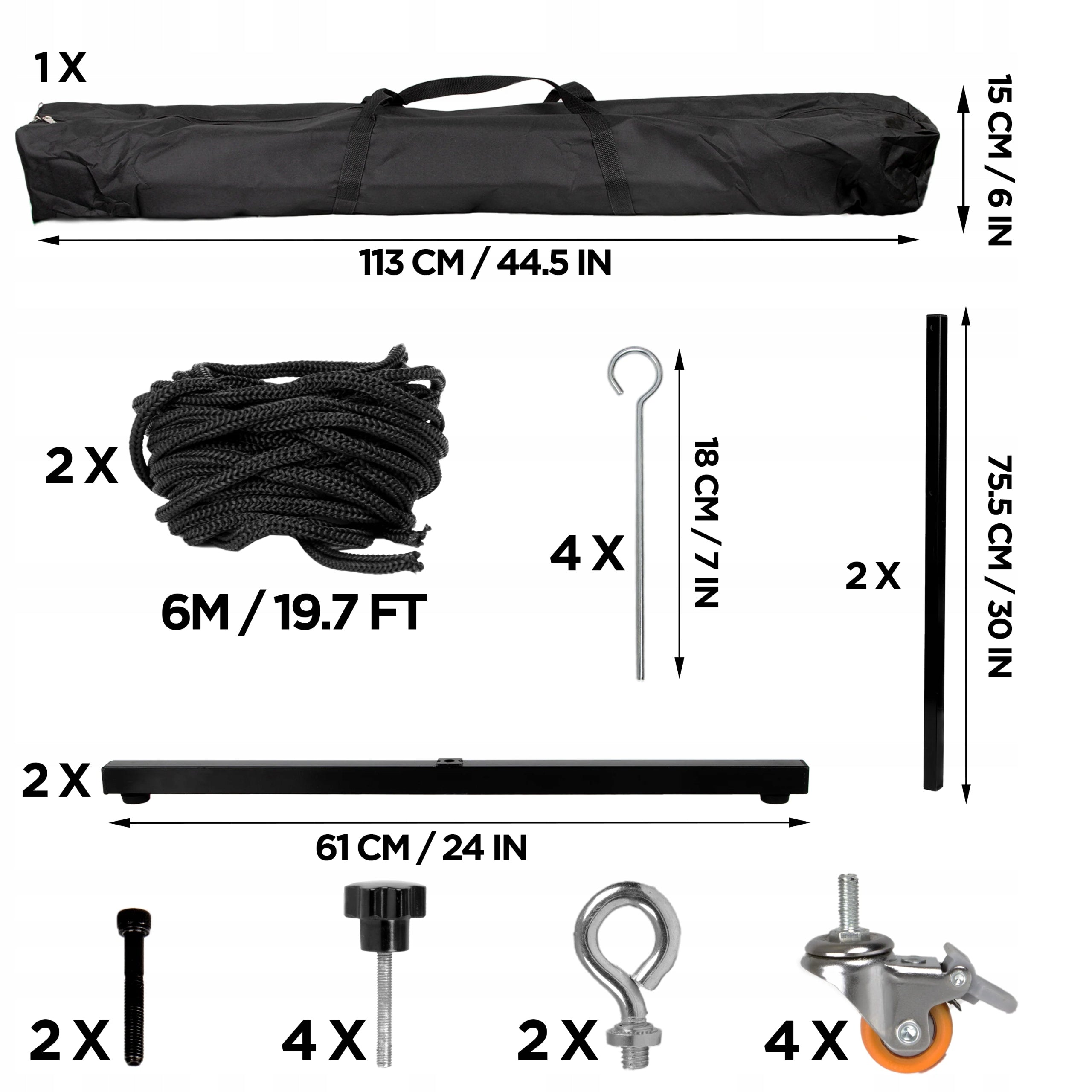 Duronic SFPS PARTS Stand for outdoor or indoor projection screen Packaging status original