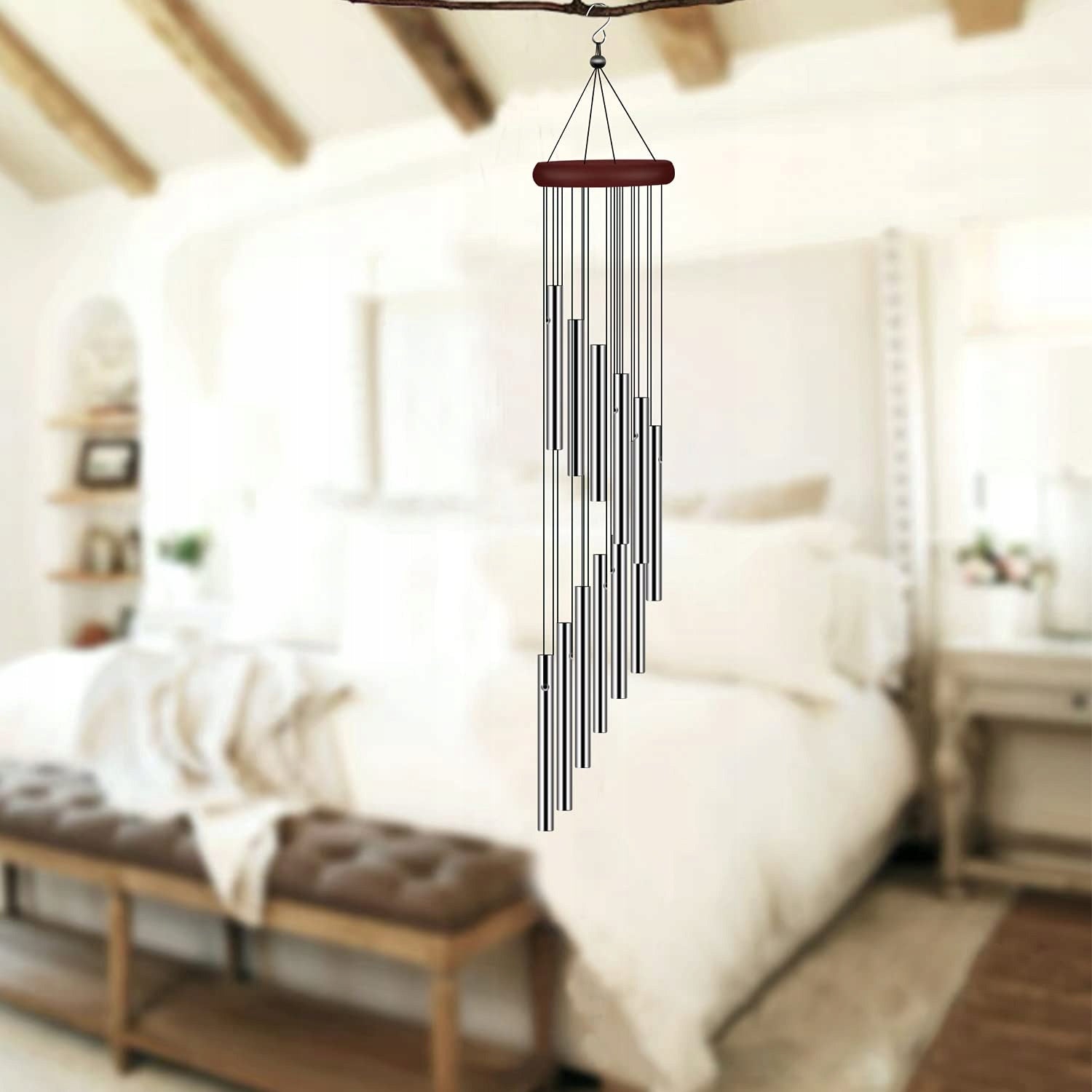 Dzwonki wietrzne 59cm chimes metalowe dzwonki wietrzne 12 rurek na zewnątrz Manufacturer no brand