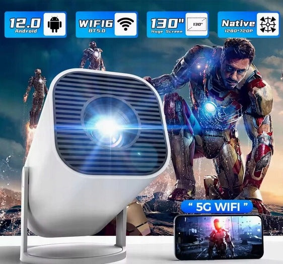 E110 4K ANDROID 11 WIFI 6 BLUETOOTH 180° 150 INCH PORTABLE PROJECTOR Packaging status original