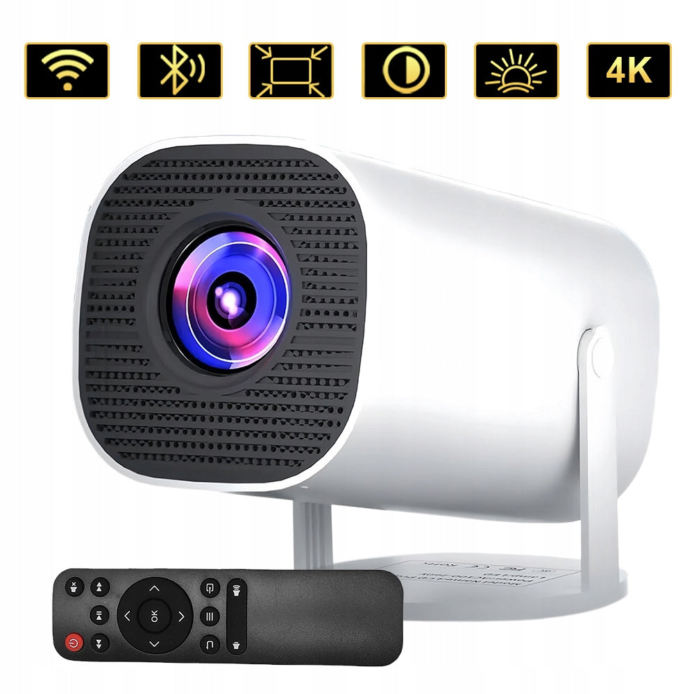 E110 4K ANDROID 11 WIFI 6 BLUETOOTH 180° 150 INCH PORTABLE PROJECTOR