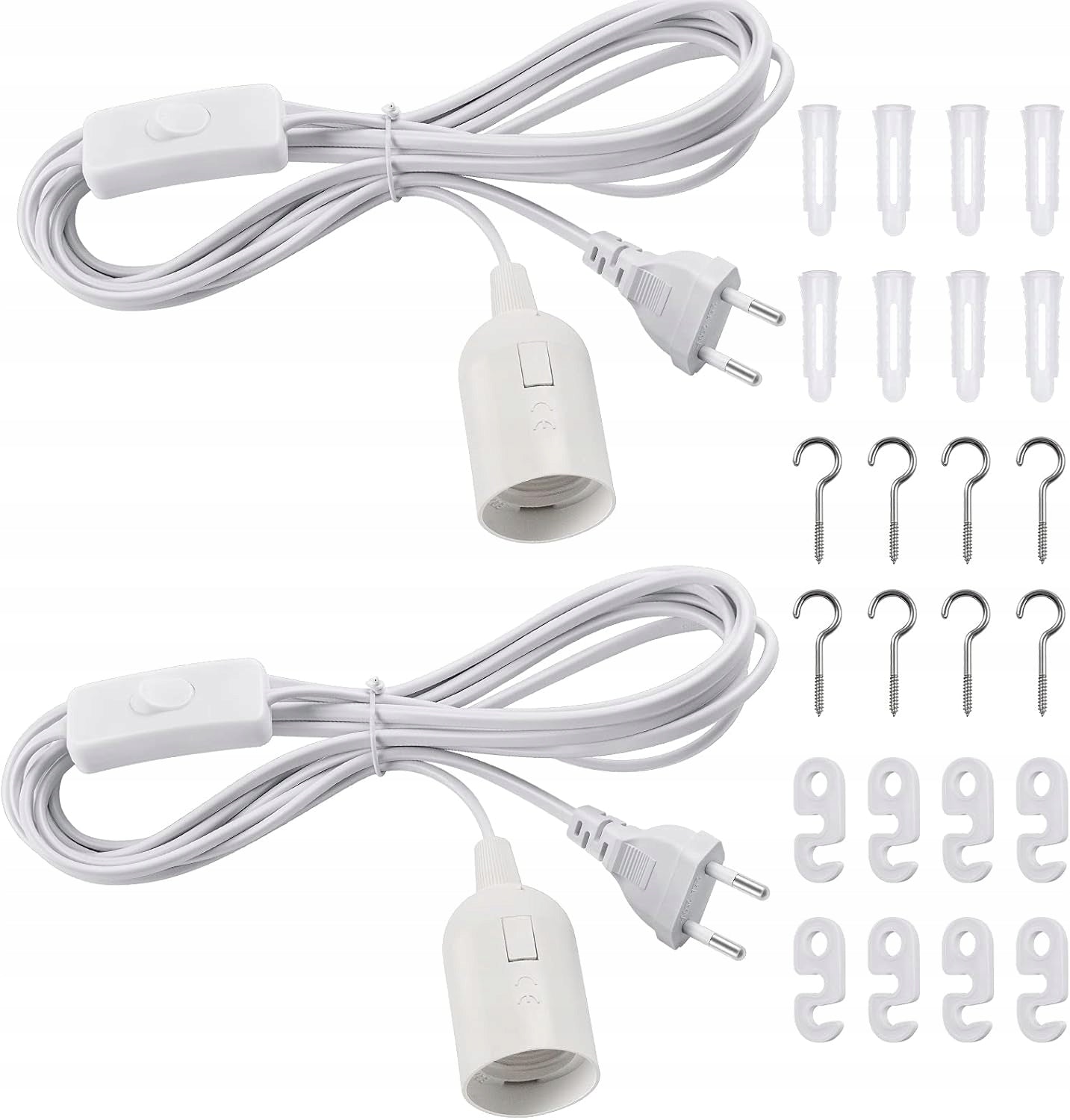 E27 LAMP FIXTURE WITH 4 M CABLE AND SWITCH FOR HANGING LAMPS