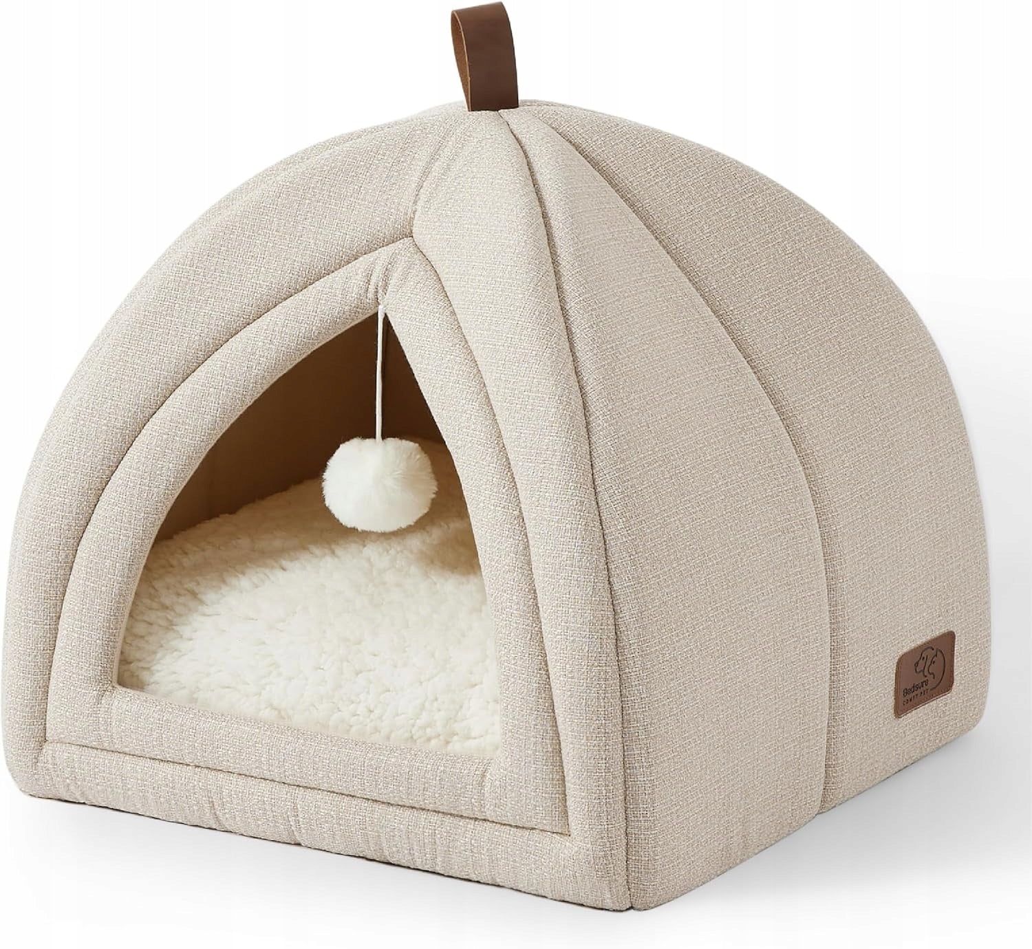 E4224 BEDSURE BEIGE CAT HOUSE BED 40 x 40 x 40 cm Trade name Cat Caves & Houses