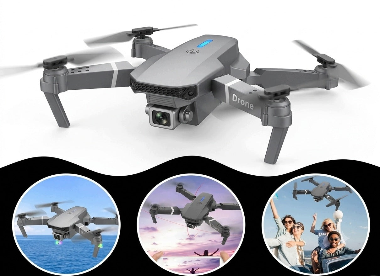 E88 Pro 4K Remote Controlled Drone – Foldable Design, WiFi FPV, Case