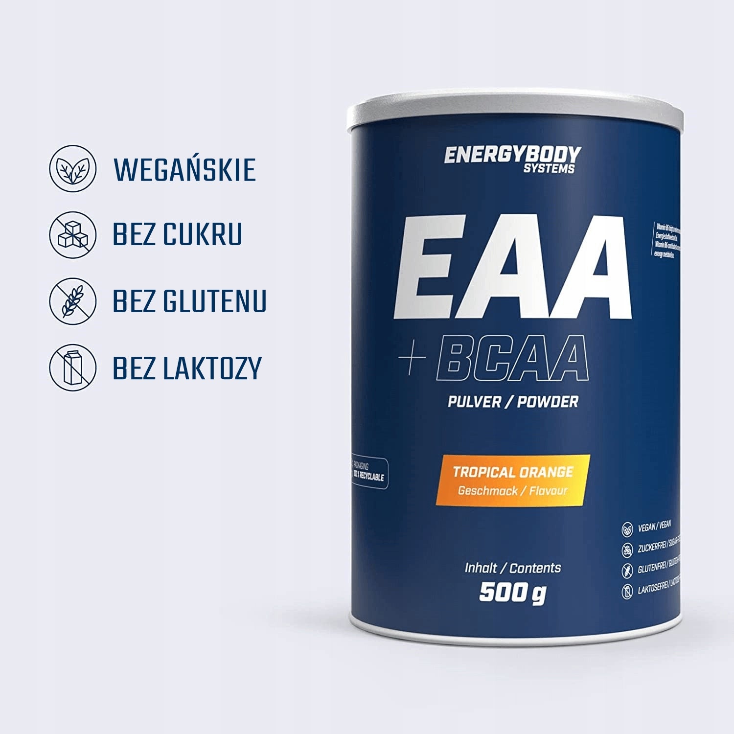 EAA - 8 essential amino acids with B6 - orange Brand Energybody