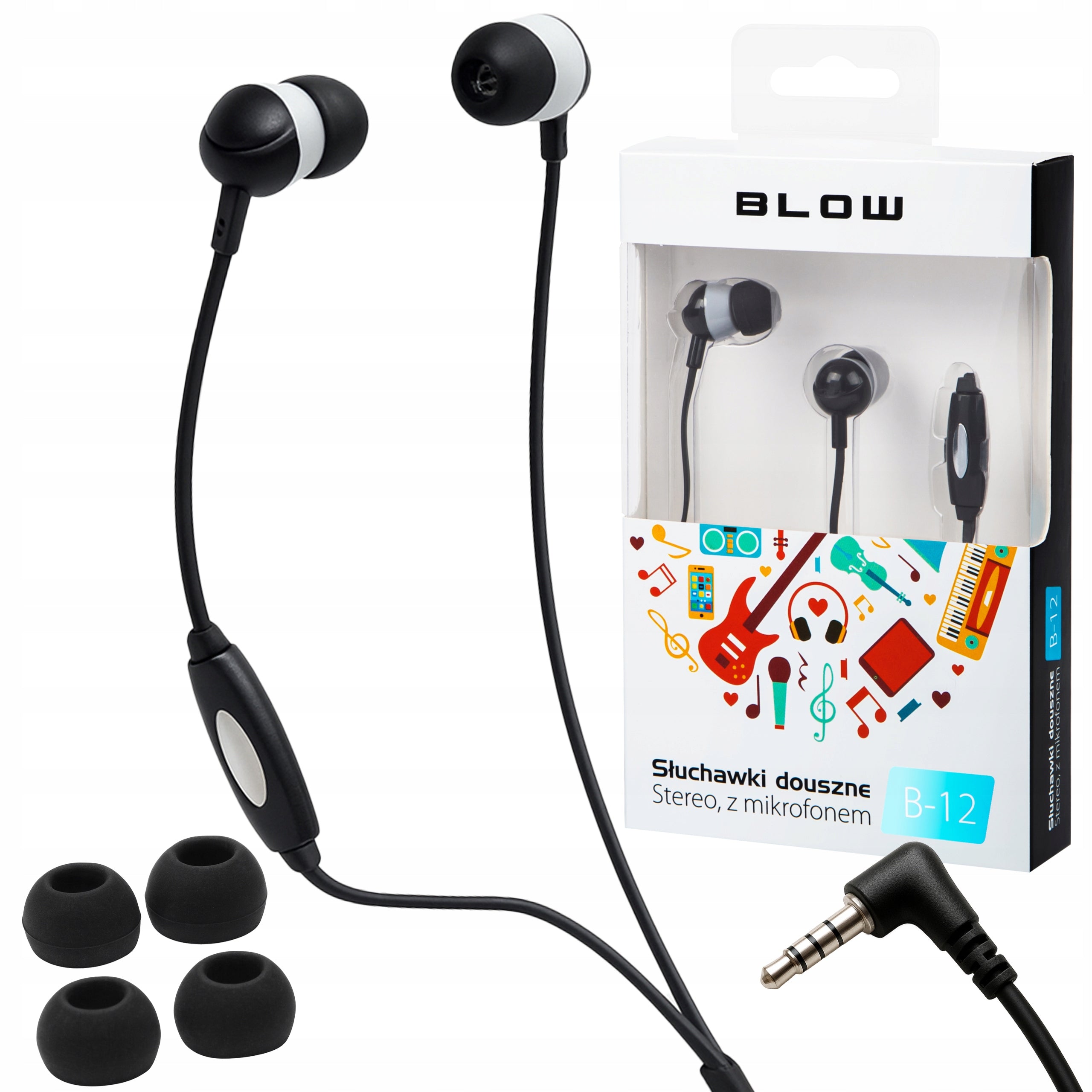 EARBUDS WIRED CABLE MINI JACK MICROPHONE BUTTON FOR PHONE