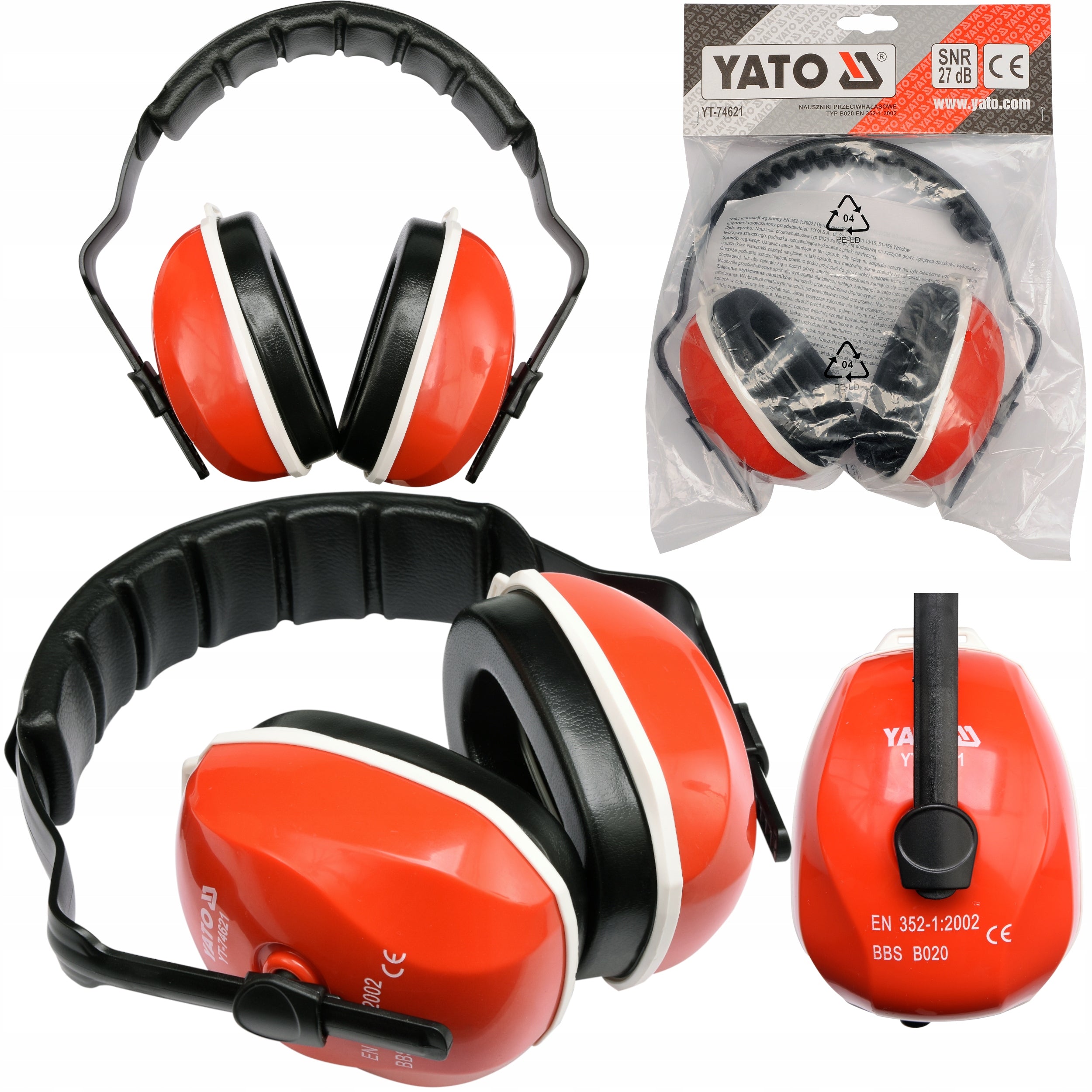EARMUFFS ANTI-NOISE PROTECTIVE HEADPHONES -27DB BHP SOUNDPROOFING YATO