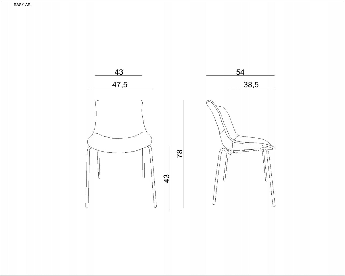 EASY AR Conference Chair Black Fabric Comfortable Kitchen Living Room Office Packaging status original