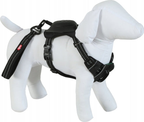 EASYRIDE HARNESS FOR DOG XS INTEGRATED LEASH SYSTEM BLACK + FREEBIE Kind walking harness