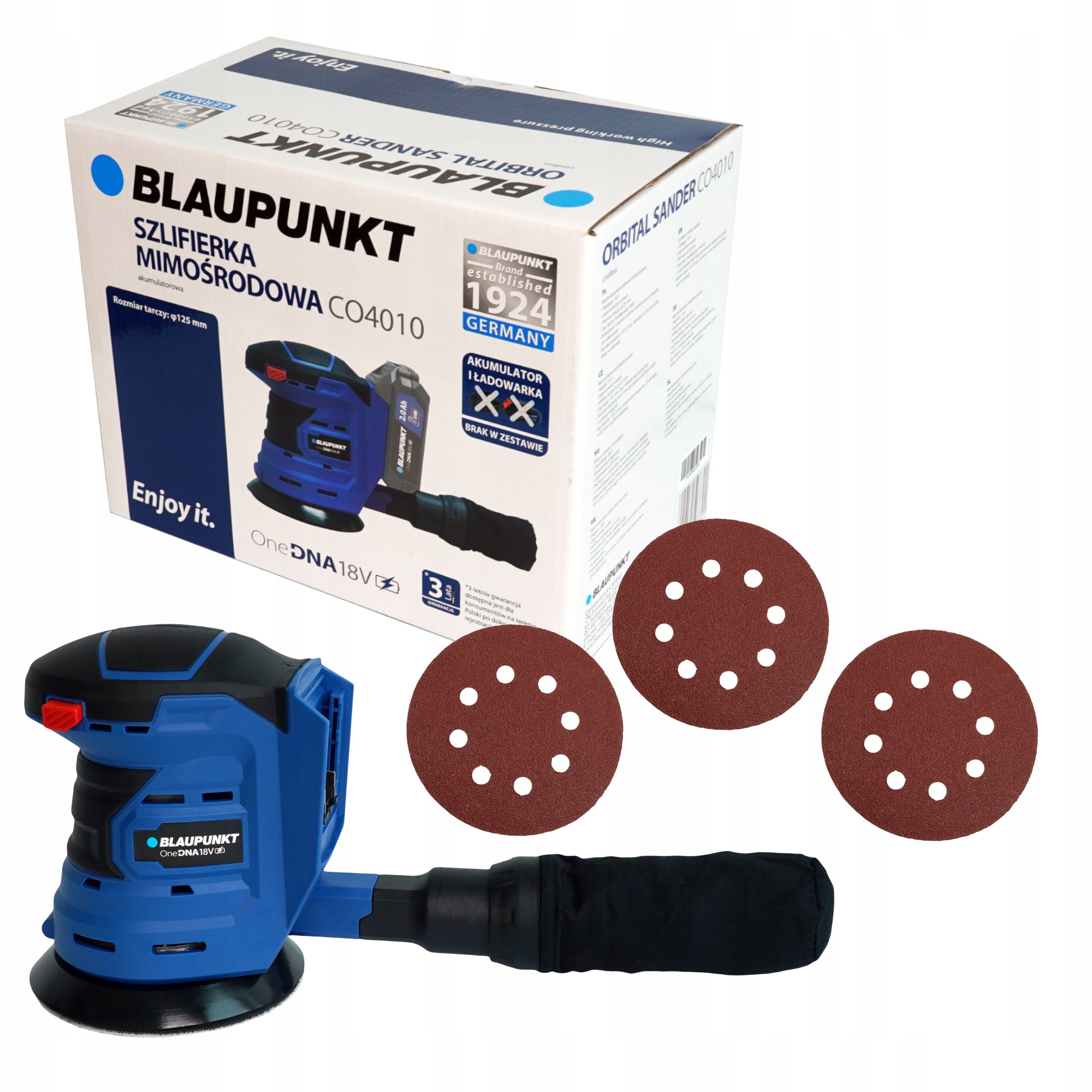 ECCENTRIC GRINDER BLAUPUNKT 18V ONEDNA CO4010 WIRELESS