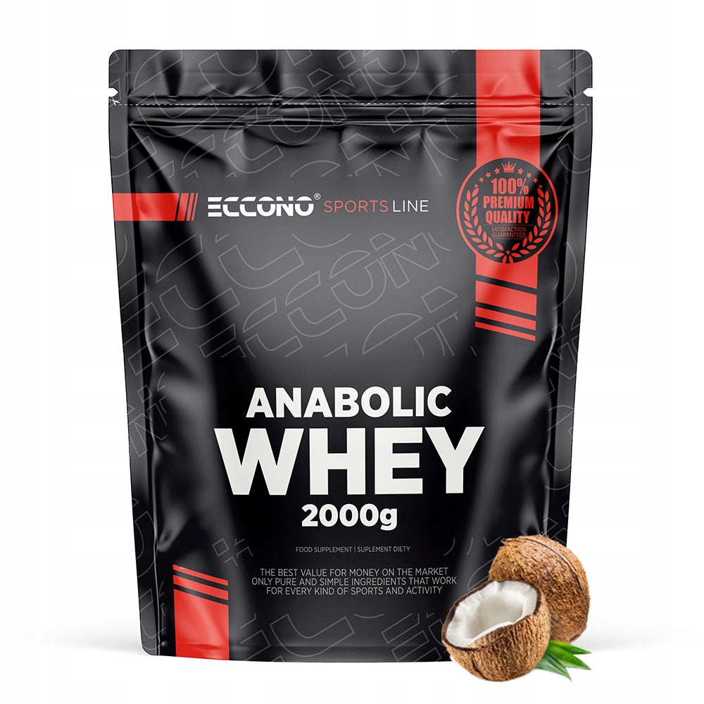 ECCONO ANABOLIC WHEY PROTEIN 2000G PROTEIN 80% WPC MPC CONCENTRATE Coconut