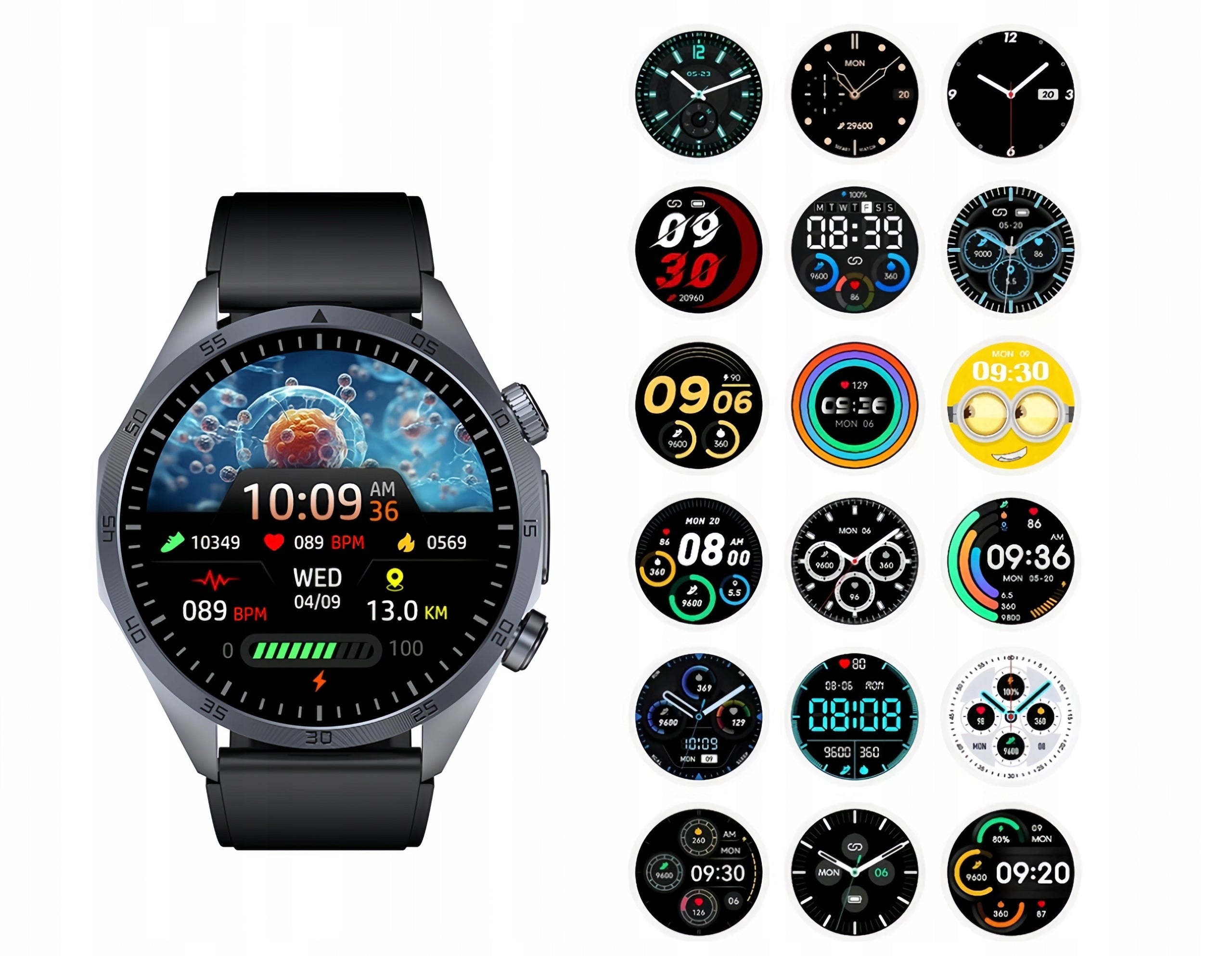 ECG and Health Measurements PAS WATCH Intelligent with Pulse Massage CES