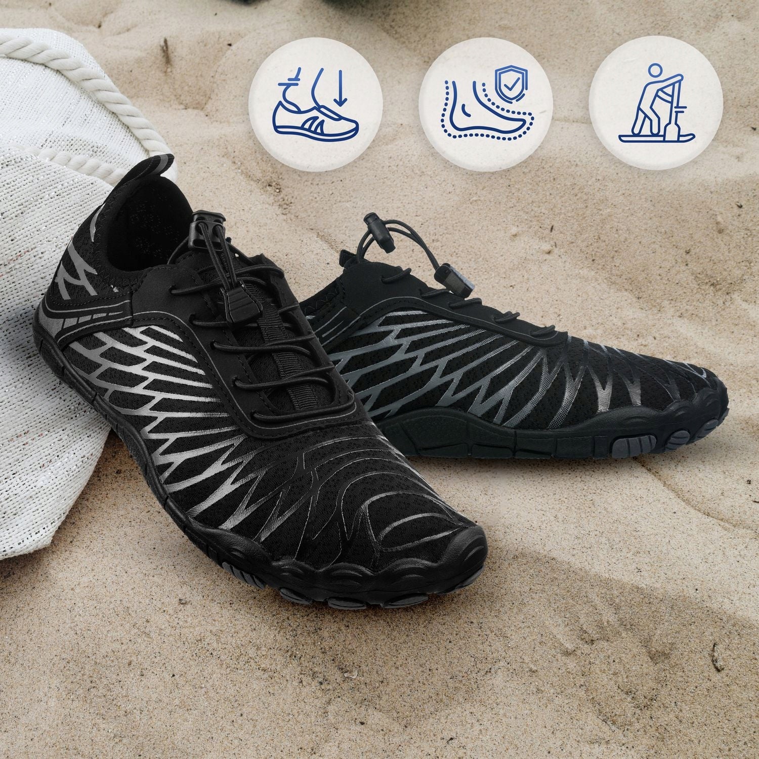 ECHINACEA WATER SHOES BEACH WOMEN'S RIBBING MEN'S R.42 OUTTEC Brand Outtec