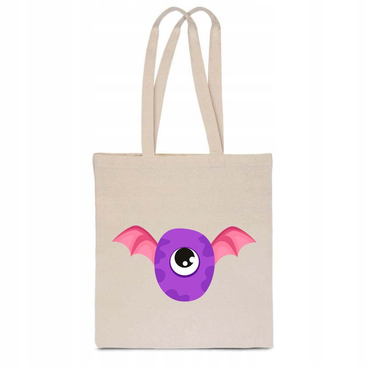 ECO BAG Cotton beige children with LETTER About baby name monster TT_483