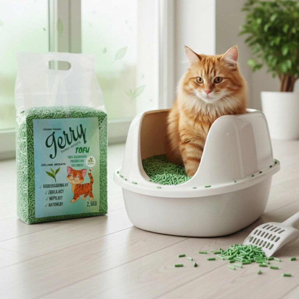 ECO-FRIENDLY Clumping Cat Litter Green Tea HIGH ABSORBENCY Packaging status original