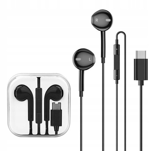 ECOBOX HEADPHONES UNIVERSAL COLORS TYPE-C BOX BLACK
