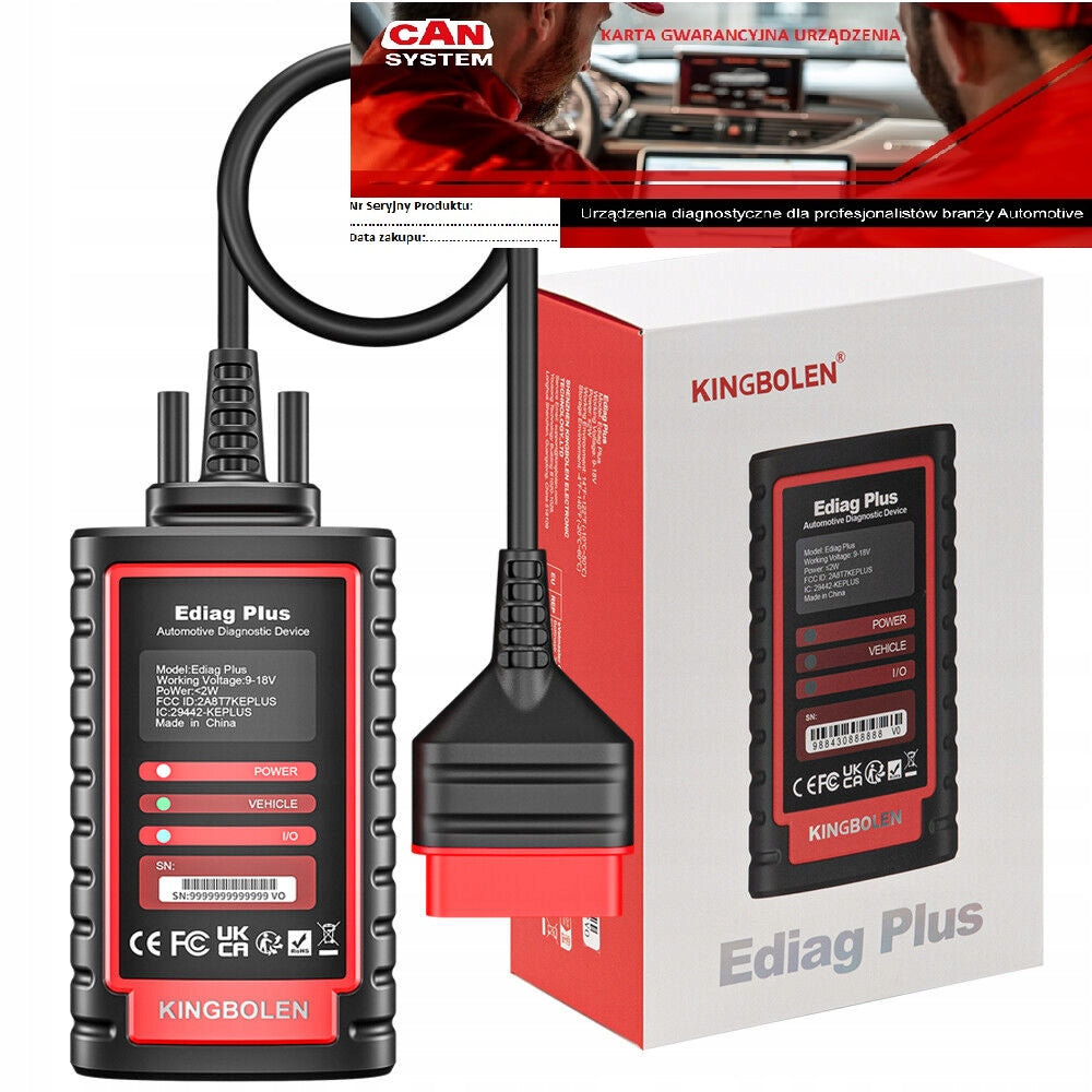 EDIAG PLUS KINGBOLEN 2025 CAN FD TESTER FULL SOFTWARE Polish EUROPE