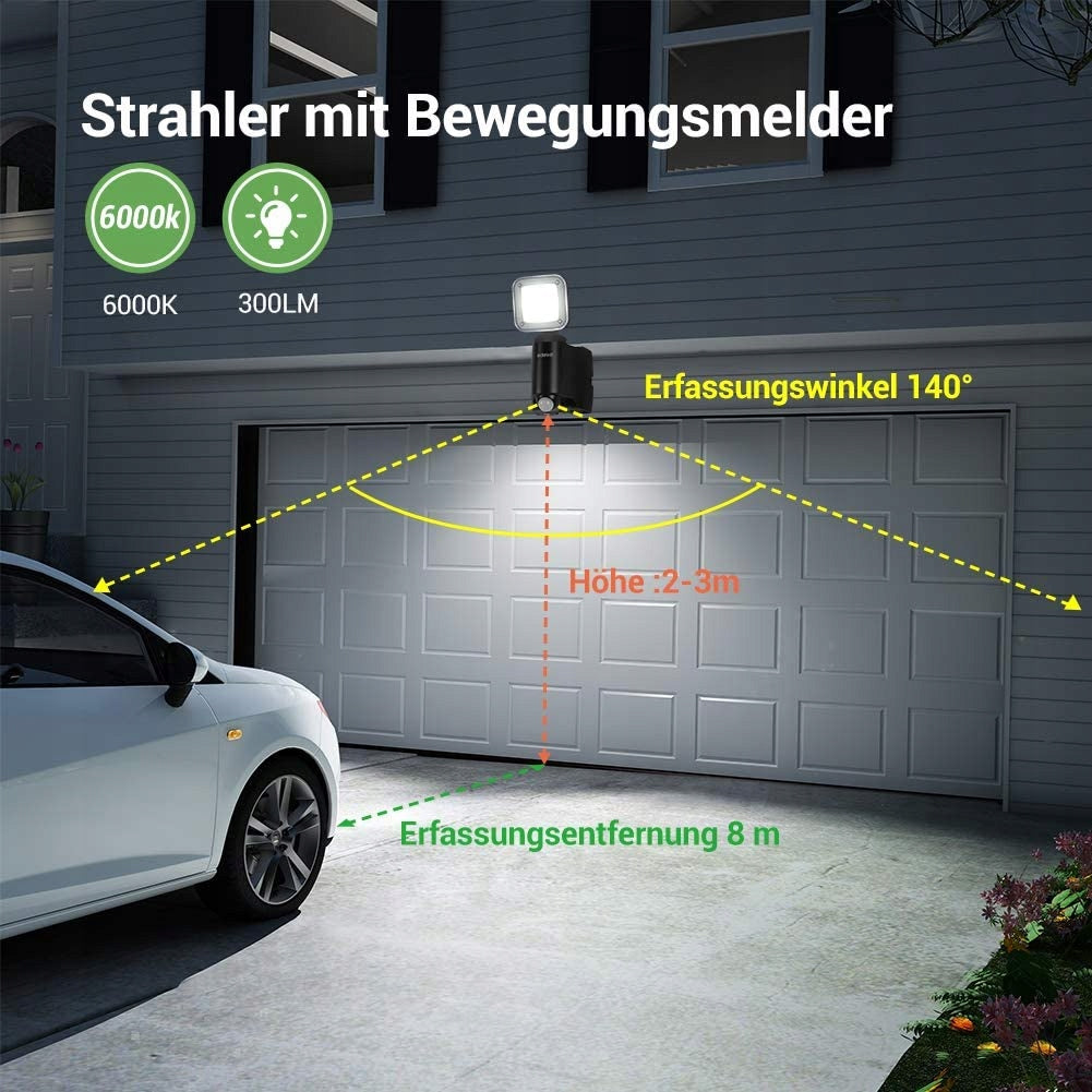 EDISHINE LED headlight with motion sensor, wireless outdoor spotlight. Manufacturer code B08M65PKSS