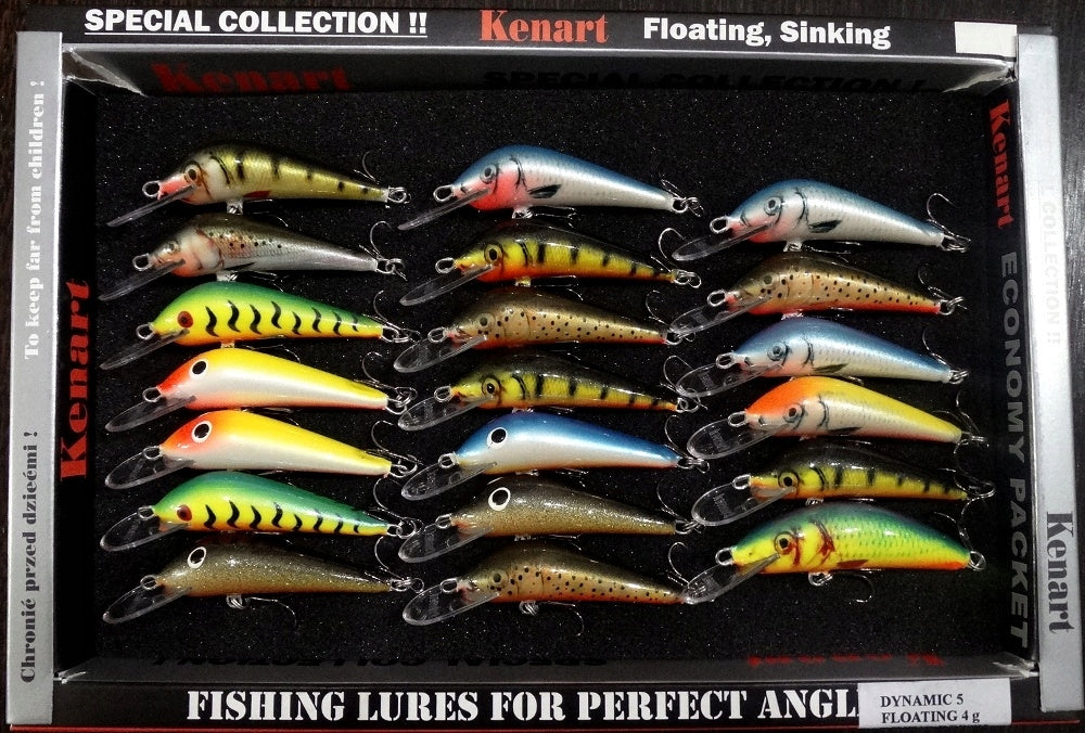 EFFECTIVE CATCHING WOBLERS 18 PIECES TO CHOOSE FROM KENART