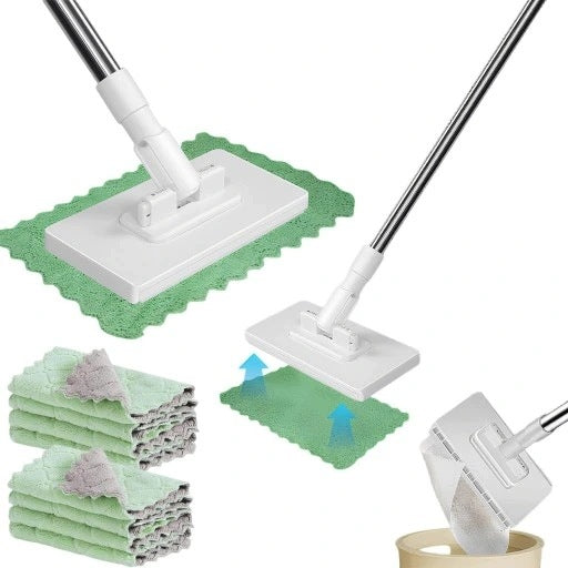 EFFICIENT CLEANING MOP, HANDLE 100 CM, WET AND DRY