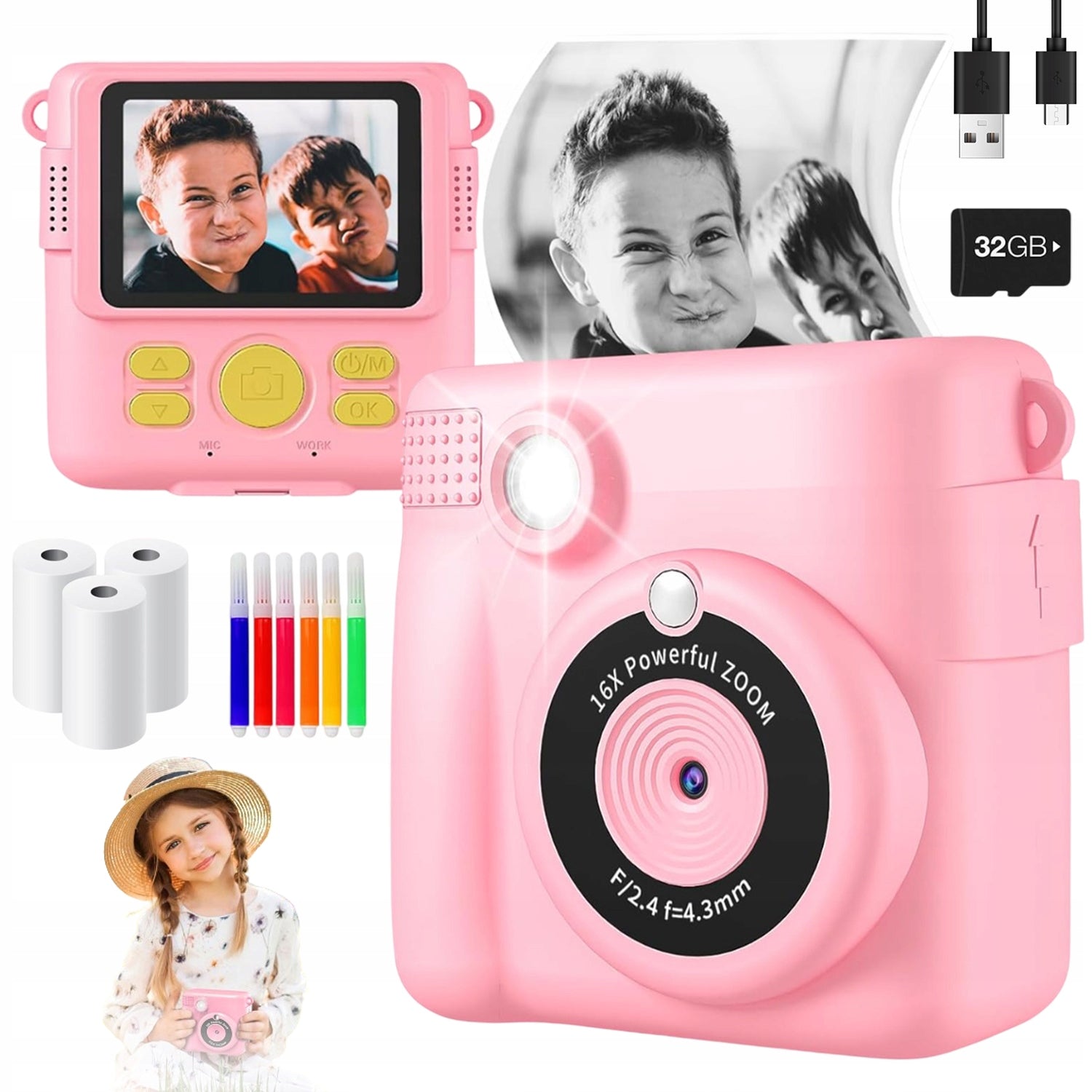 EFFICIENT MINI PRINTER CAMERA CHILD INSTANT THERMAL