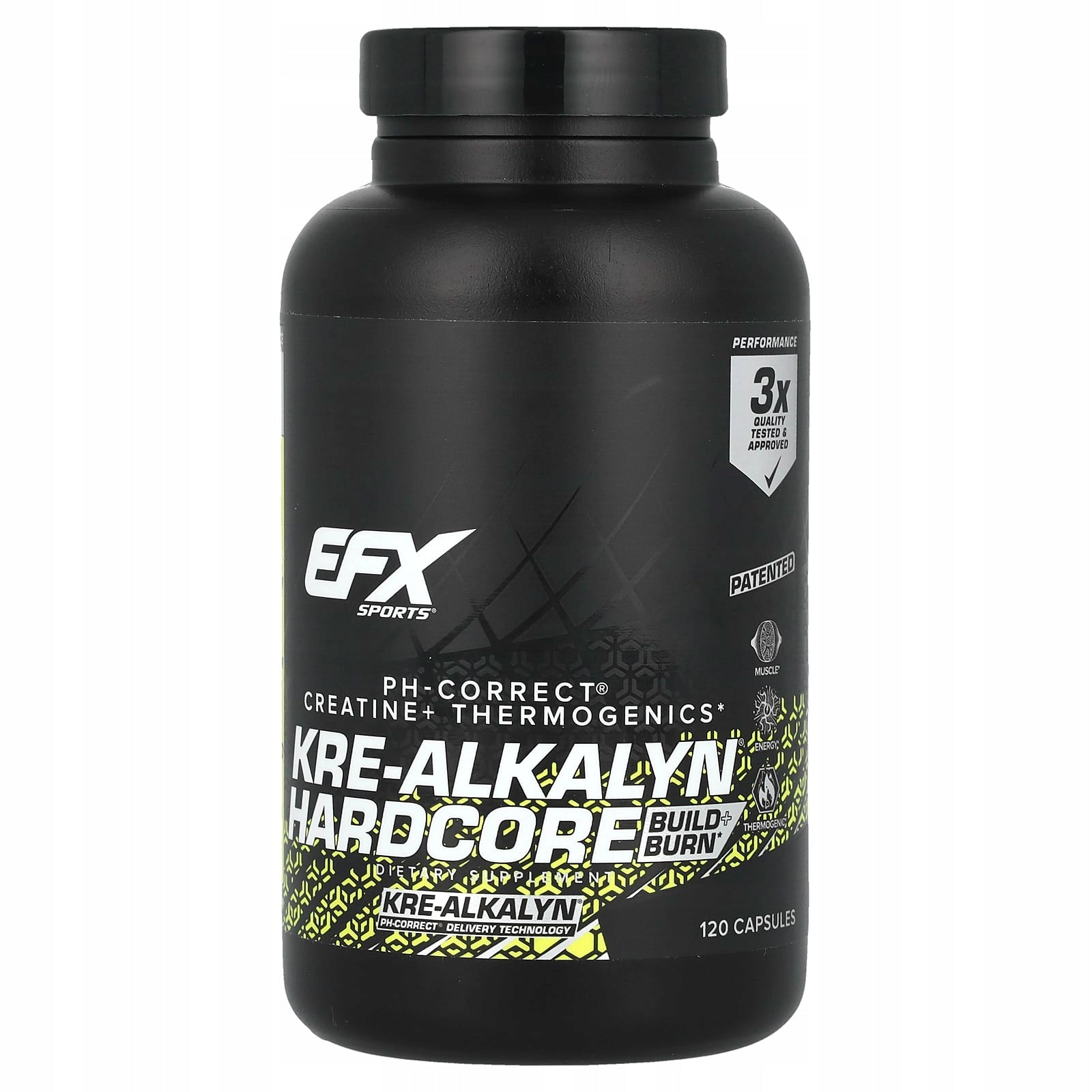 EFX Sports, Kre-Alkalyn Hardcore, 120 capsules