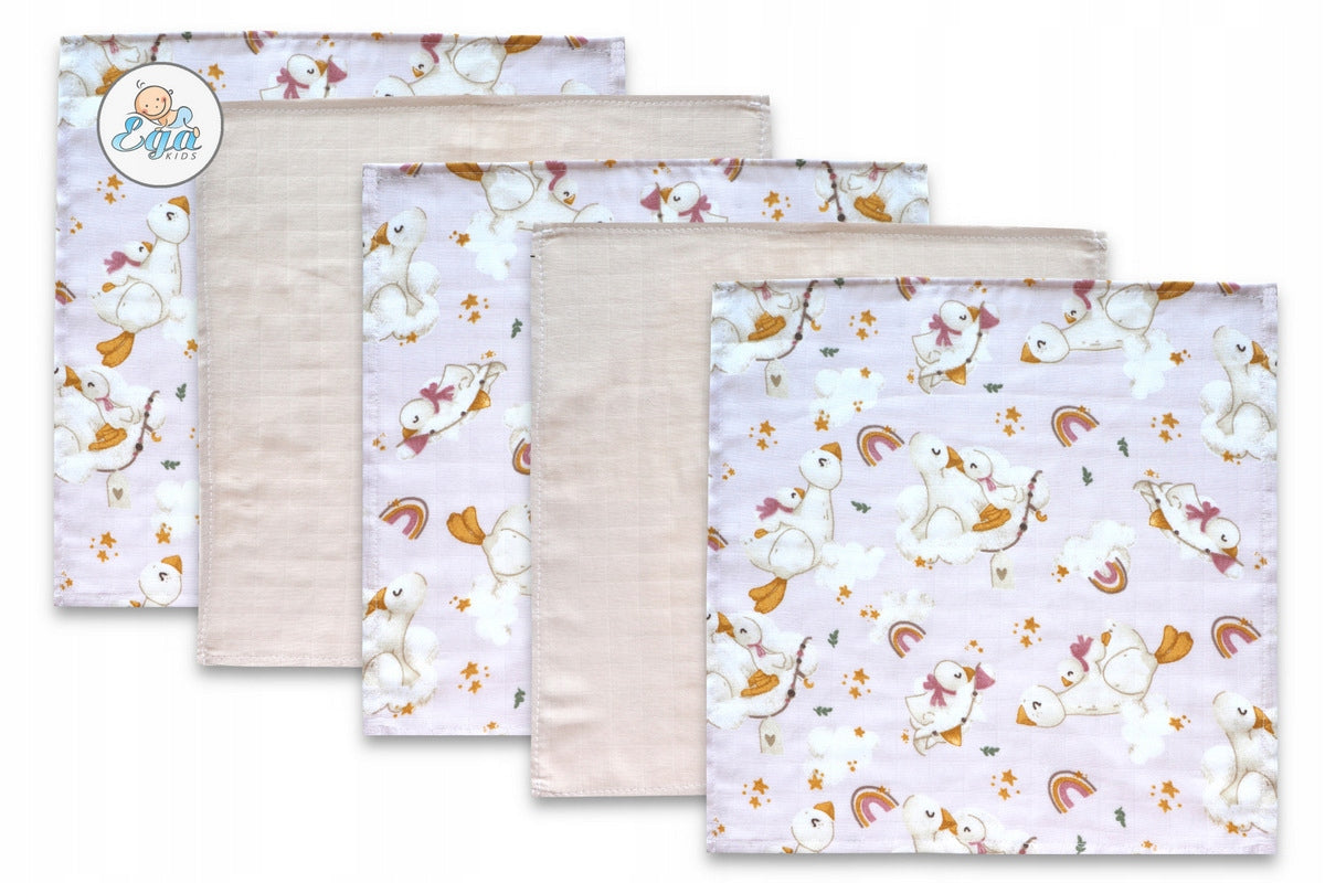 EGA DIAPERS 5-PACK MINI Muslin Diaper with Muslin POURING SET OF 5pcs