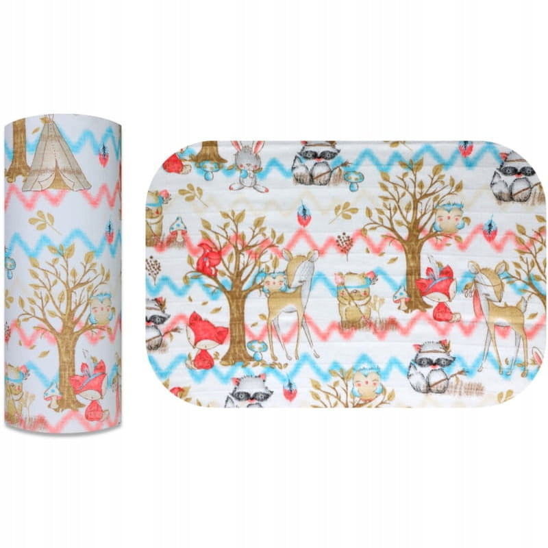 EGA KIDS SET OF PATTERNED TETRA DIAPERS 4 PCS. 70X80 CM Manufacturer code 5936