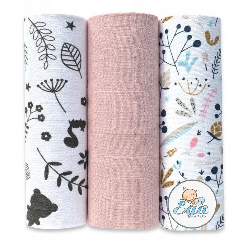 EGA MUSLIN DIAPERS Colorful 60/80 SET