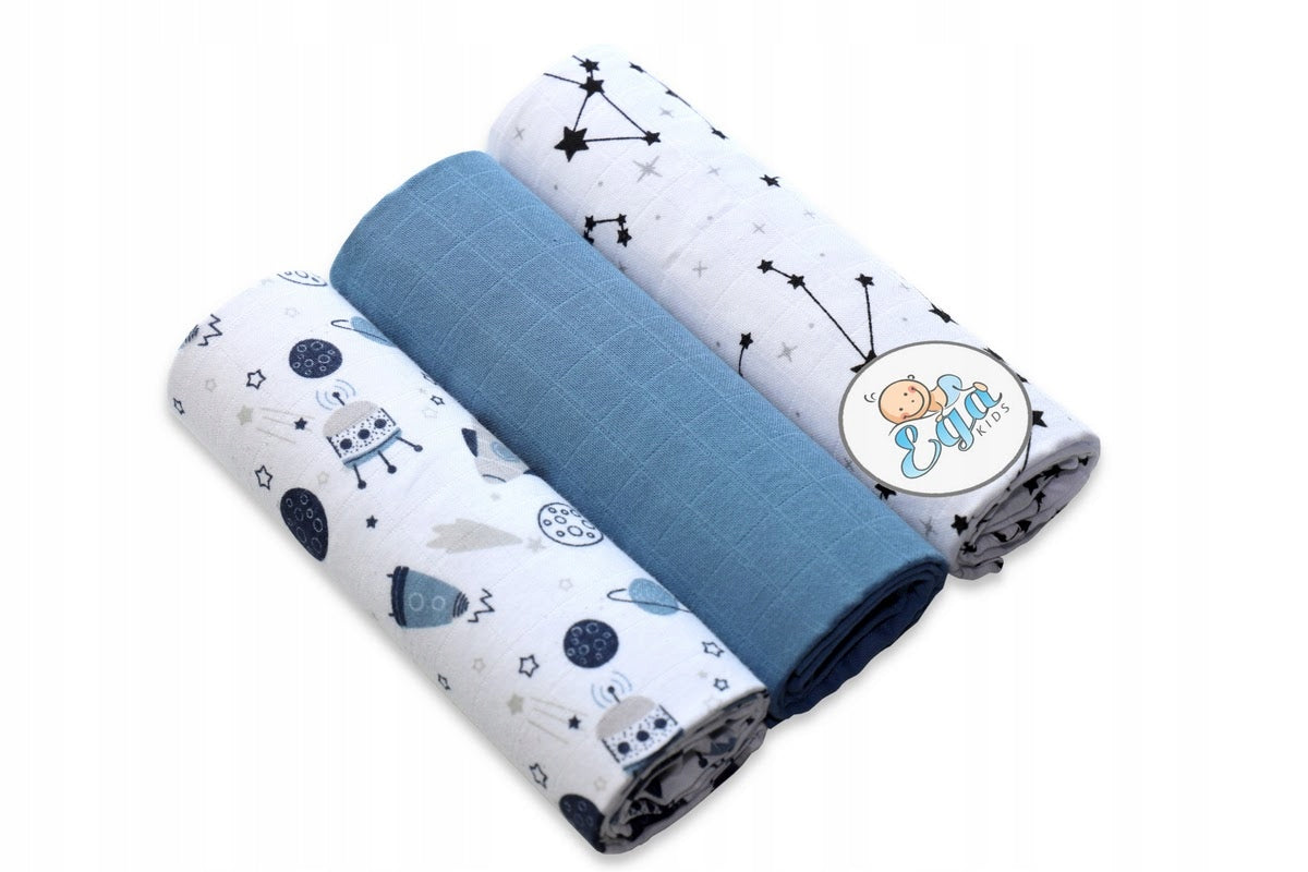 EGAKIDS MUSLIN DIAPER 60x80 3pcs set 6377 Brand Egakids