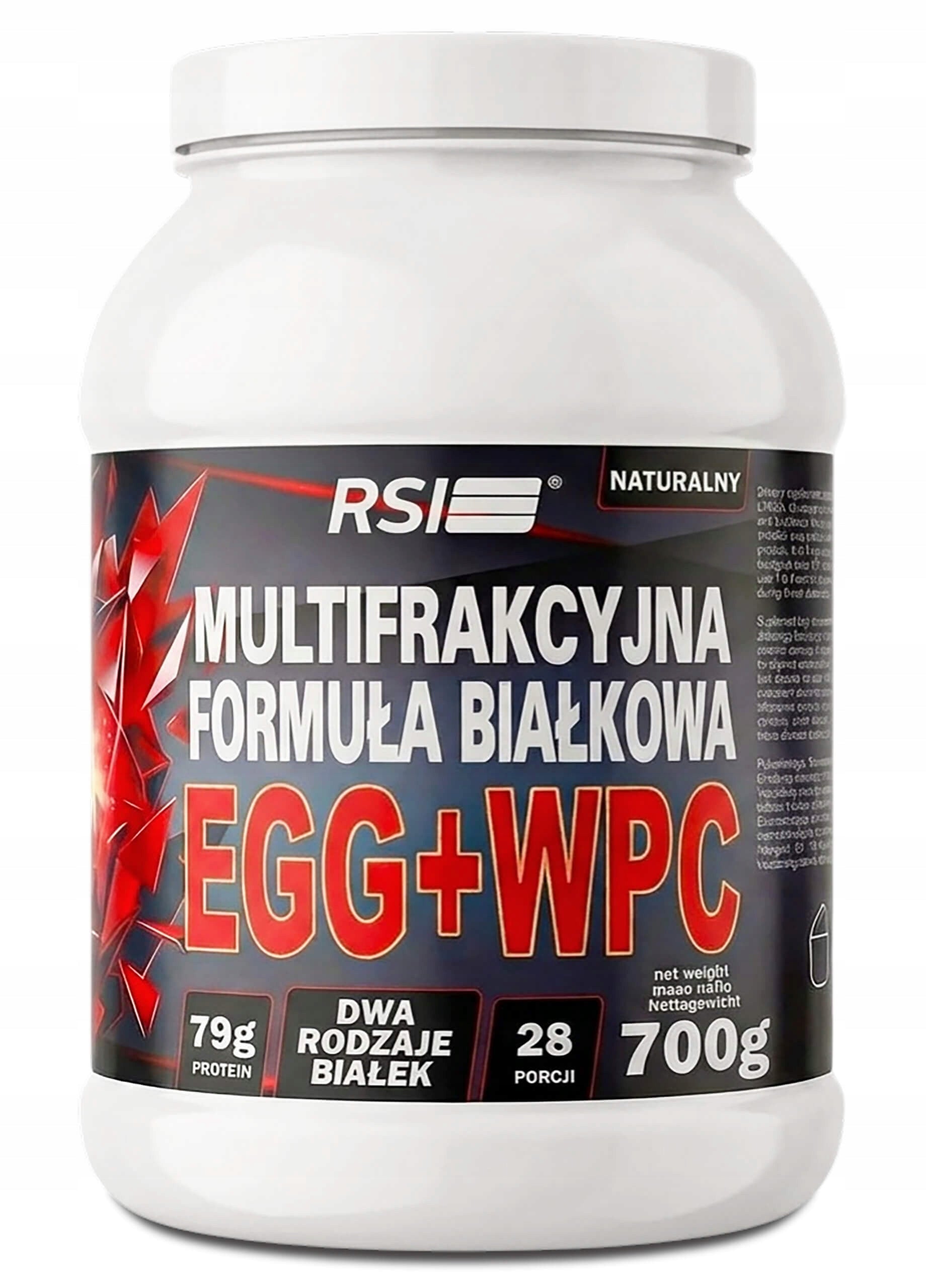 EGG WPC PROTEIN SUPPLEMENT 80 EGG PROTEIN ALBUMIN + WHEY 700G NATURAL