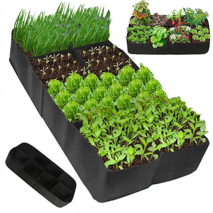 EIGHT-CHAMBER POT BAG WITH FLISELINE GARDEN POTS FOR VEGETABLES HERBS Packaging status original