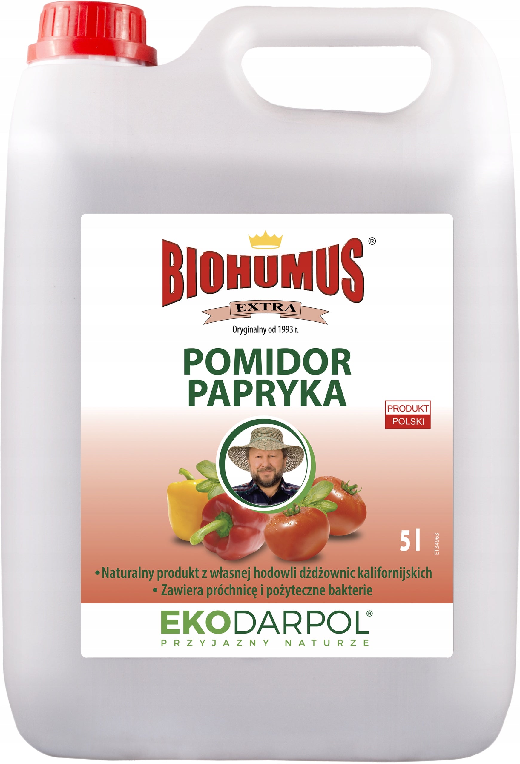 EKODARPOL BIOHUMUS EXTRA PEPPER TOMATO, fertilizer for tomatoes and peppers 5 L
