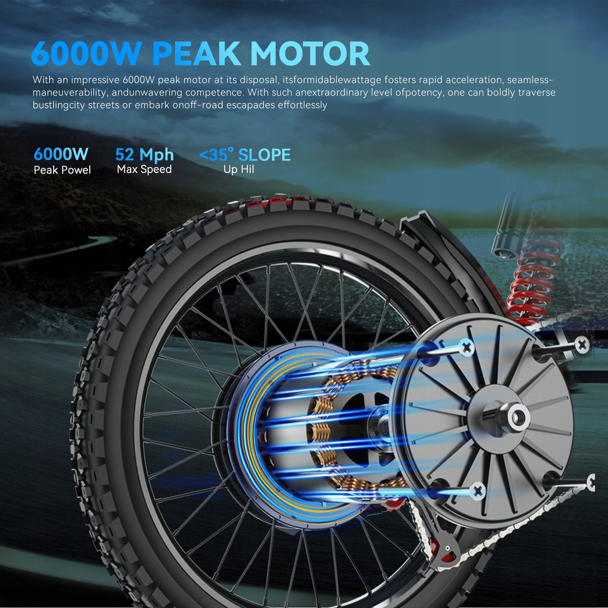 EKXBIKE X21 MAX Motocykl elektryczny 6000W Peak Bateria litowa 60V30AH Packaging status original