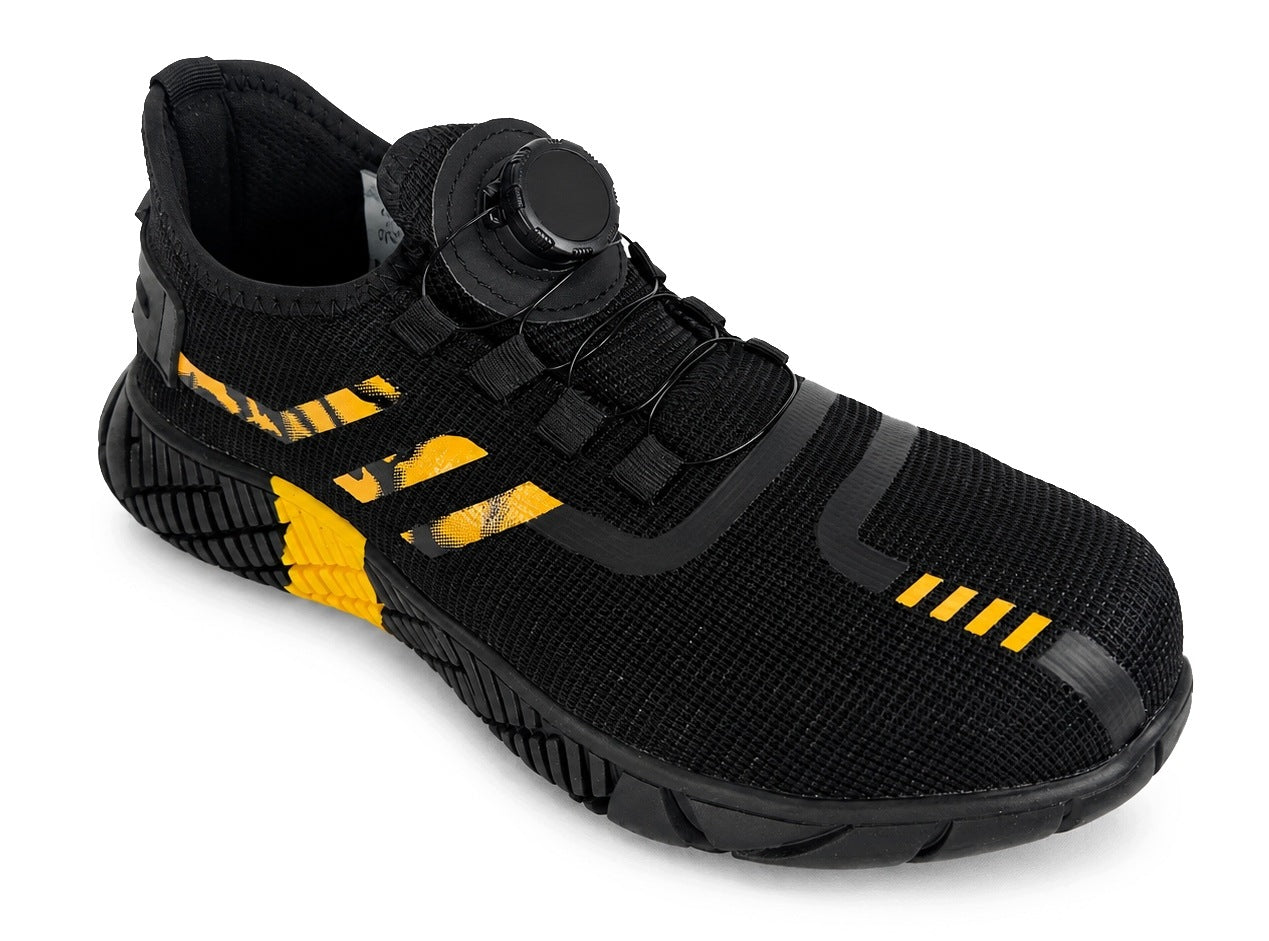 ELASTIC WORK SHOES MEN'S SAFETY SHOES WITH LIFT INSOLE RUBBER Manufacturer code KINGBHP LZTRYELLOW SBP