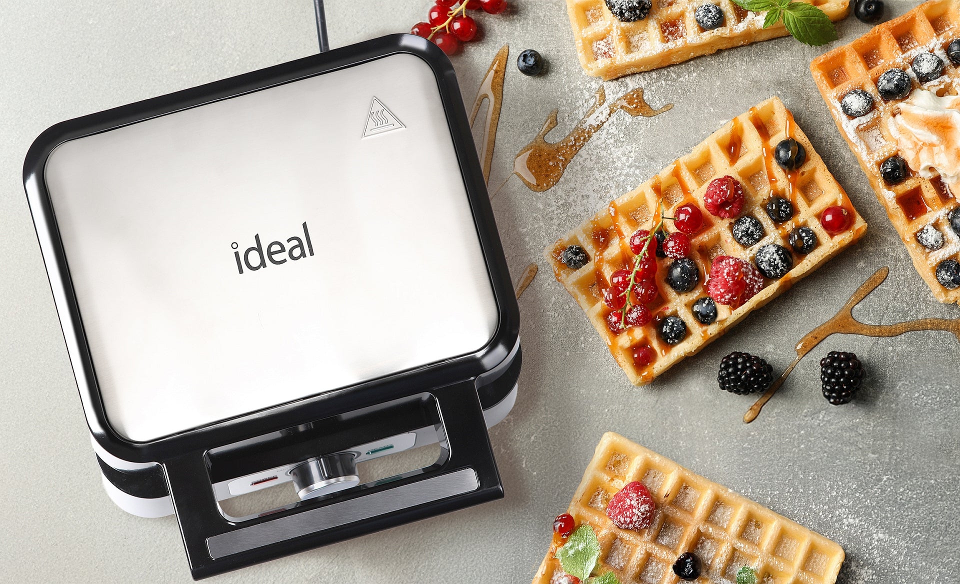 ELDOM WAFFLE MAKER 2LARGE CRISPY WAFFLES NON-STICK COATING STRONG 2000W Packaging status original