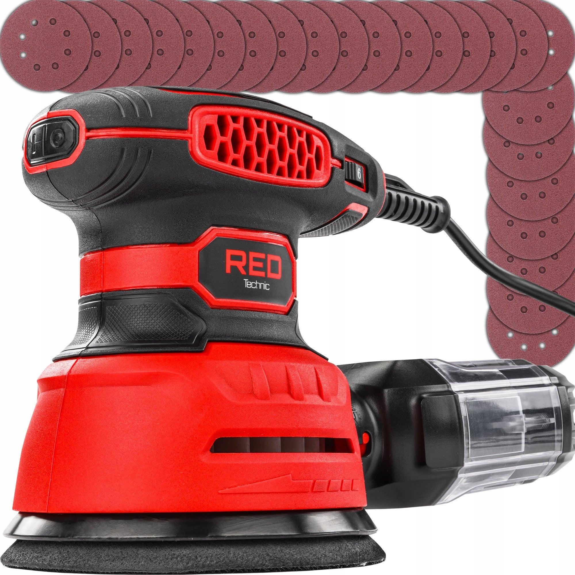 ELECTRIC ADJUSTABLE OSCILLATING ECCENTRIC GRINDER 1100W 24 DISCS